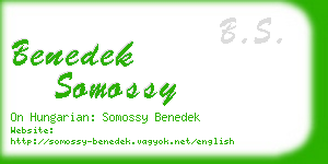 benedek somossy business card